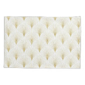 Elegantes Gold Art-Deko Geometrisches Muster Kissenbezug (Rückseite)