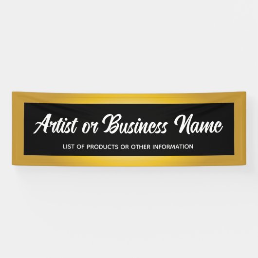 Elegantes Gold Art Show Maker Fair Vendor Banner (Horizontal)