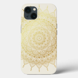 Elegantes Gold auf Cream Floral Henna Mandala Case