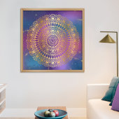 Elegantes Gold auf dem hellen Nebula Lotus Henna M Poster
