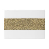 Elegantes Gold auf Gold initialisiert Hochzeit Einladungsbanderole (Rückseitenbeispiel)