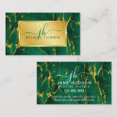 Elegantes Gold auf Goldfeldern Minimalistisch 3,5 Visitenkarte (Vorne/Hinten)
