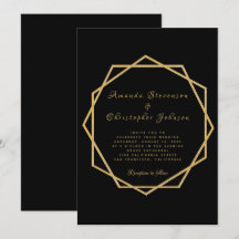 Elegantes Gold auf Schwarz Moderne geometrische Ho