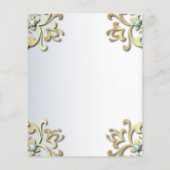 Elegantes Gold Baroque Filigree Border Paper (Rückseite)