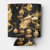 Elegantes Gold Baubles und Spiralmuster Dosenkühler (Vorderseite)