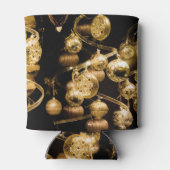 Elegantes Gold Baubles und Spiralmuster Dosenkühler (Rückseite)