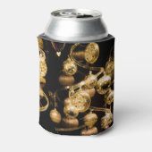 Elegantes Gold Baubles und Spiralmuster Dosenkühler (Kanne Rückseite)