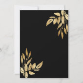 Elegantes Gold Black 50. Geburtstagsfeier Einladung (Rückseite)