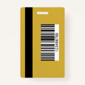 Elegantes Gold Black Abzeichen für IT-Profis Ausweis (Rückseite)