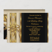 Elegantes Gold Black Asian Bamboo Caramel Beige 2 Einladung (Vorne/Hinten)