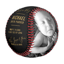 Elegantes Gold Black Baby Geburtserklärung 2 Foto