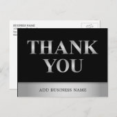 Elegantes Gold Black Business mit LOGO - vielen Da Postkarte (Vorne/Hinten)