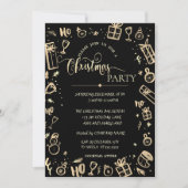 Elegantes Gold Black Company Weihnachts-Party Einladung (Vorderseite)