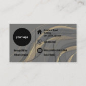 Elegantes Gold Black Minimalistisches Berufliches Visitenkarte (Vorderseite)