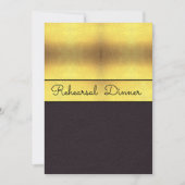 Elegantes Gold & Black Probe Dinner Einladung (Vorderseite)