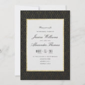 Elegantes Gold & Black Probe Dinner Einladung (Vorderseite)