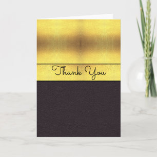 Elegantes Gold & Black Vielen Dank Dankeskarte
