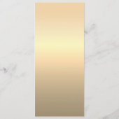 Elegantes Gold Black Wedding Dinner Menü Menükarte (Rückseite)