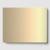 Elegantes Gold Black Wedding Gästebuch (Rückseite)