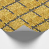 Elegantes Gold & Black Wrapping Paper Roll Geschenkpapier (Ecke)