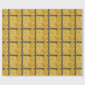 Elegantes Gold & Black Wrapping Paper Roll Geschenkpapier (Flach)