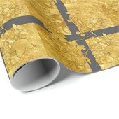 Elegantes Gold & Black Wrapping Paper Roll Geschenkpapier (Rolleneckpunkt)