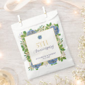 Elegantes Gold Blue Hydrangea 5-jähriges Party Geschenktütchen (Ausgeschnitten)