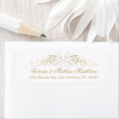 Elegantes Gold Blüh Damask (Insitu)