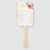 Elegantes Gold Blush-Script-Hochzeitsprogramm Fächer (Vorderseite)