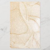 Elegantes Gold-Blütenspiel über oder unter einem B (Rückseite)