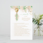 Elegantes Gold-Blütenspiel über oder unter einem B (Stehend Vorderseite)