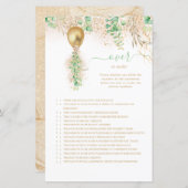 Elegantes Gold-Blütenspiel über oder unter einem B (Vorne/Hinten)