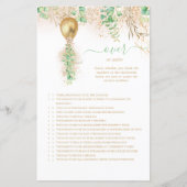 Elegantes Gold-Blütenspiel über oder unter einem B (Vorderseite)