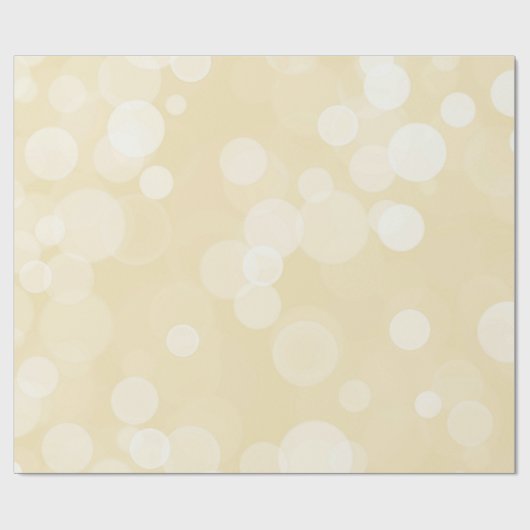 Elegantes Gold Bokeh Muster Hochzeitszettel Geschenkpapier (Flach)