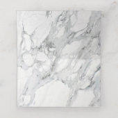 Elegantes Gold Border Blank Table Guest Marble Platzkarte (Innenseite Aufgefaltet)