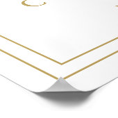 Elegantes Gold Border Heilige Kommune Willkommensz Poster (Ecke)