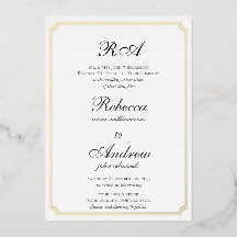 Elegantes Gold Borders Classic Monogramm