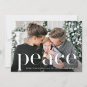 Elegantes Gold Botanical One Foto Weihnachten (Vorderseite)