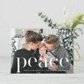 Elegantes Gold Botanical One Foto Weihnachten (Stehend Vorderseite)