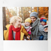 Elegantes Gold Botanisches Foto Dreifach Gefaltete Urlaubskarte (Innen Erste Seite)