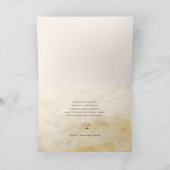 Elegantes Gold Botanisches Foto Feiertagskarte (Innenseite)