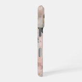 Elegantes Gold Botanisches Monogramm iPhone Hülle (Rechte Seite)