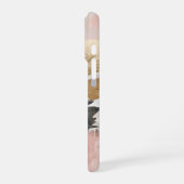 Elegantes Gold Botanisches Monogramm iPhone Hülle (Linke Seite)