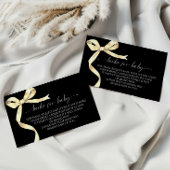 Elegantes Gold Bow Book für Baby Enclosure Card Begleitkarte
