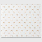 Elegantes Gold Bow Weihnachtswrapping Paper Geschenkpapier (Flach)