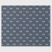 Elegantes Gold Bow Weihnachtswrapping Paper Geschenkpapier (Flach)