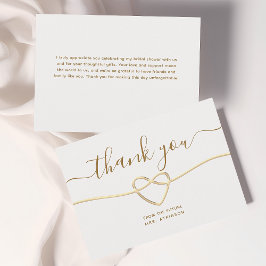 Elegantes Gold Brautparty Dankeschön Card Einladungspostkarte