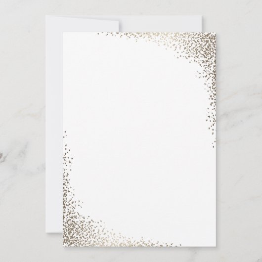 Elegantes Gold-Brautparty Einladung (Rückseite)