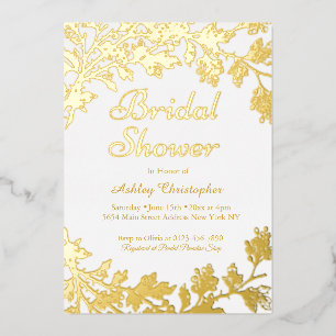 Elegantes Gold-Brautparty Folieneinladung