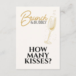 Elegantes Gold Brunch & Bubbly Brautparty-Schild Begleitkarte